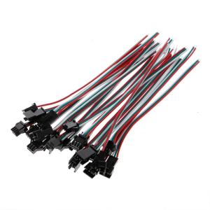10 cặp 3 pin JST SM Nam Đầu cắm đầu cái Dây cáp kết nối cho ws2812b WS2812 ws2811