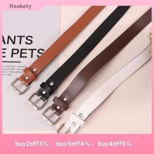 Heabety 1Pc 100CM Leather Belt Fashion Waist Belts Metal Buckle Waistband Pants Decorative Belt Clothing Accesories