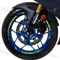 For YAMAHA XSR155 MT125 Exciter150 FZ25 YZF R3 R6 FZ6 FZ8 MT03 mt07 mtT09 Reflective Wheel Sticker Hub Decal17 Rim Stripe Tape Motorcycle  Accessories Waterproof. 