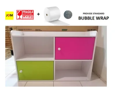 [JH] 4 Tier 2 Door Storage Shelf Utility Cabinet