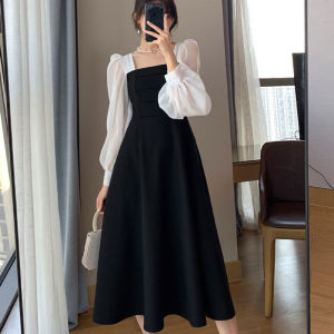 IELGY dress female summer popular temperament celebrity style square collar