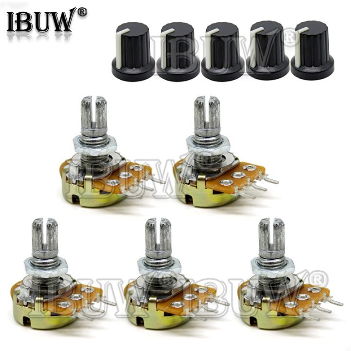 5 sets 5PCS+5PCS WH148 B1K ~ B1M ohm 1K 1M 2K 5K 20K 50K 10K 3Pin 15mm ...