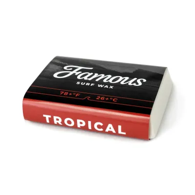 Famous Surf Wax Tropical-Surfboard Wax for surfboards skimboards bodyboards