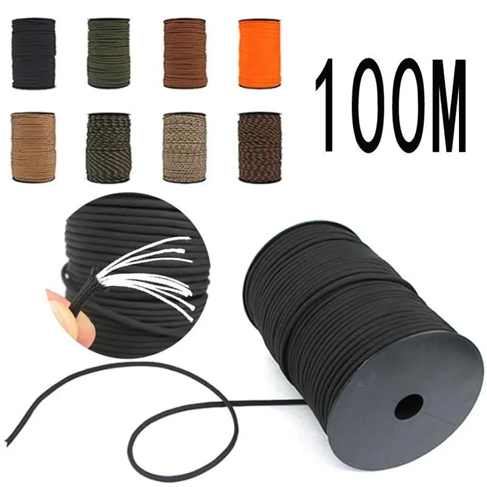 Paracord 550 Paracord nylon 100FT/Roll 4mm paracord Parachute Cord Lanyard  Rope outdoor Climbing cord