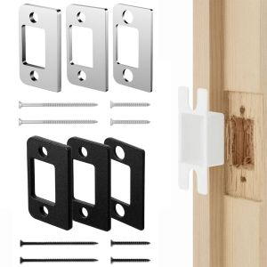 TIMES LORD Three Different Thickness Door Strike Shim Plates Universal Standard Stainless Steel Material Stainless Steel Spacer Standard Door Strike Reinforcement Plate Universal Security Striker Home Security
