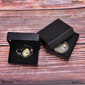 [COD] Big House กระเป๋าใส่นาฬิกาแบบเรียบง่าย1ชิ้นเคสกระดาษแข็งสีดำของขวัญกล่องหนังนาฬิกา