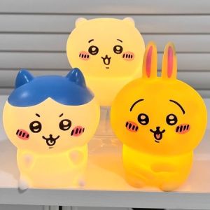 Anime Chikawa Kawaii Bedroom Desktop Decoration Hachiware Usagi Cartoon Vinyl Doll Night Light Luminous Toy ChildrenGifts