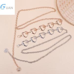 [COD] GUAN PUNK hip hop สไตล์โกธิคมูนมูนเอวสูงเข็มขัดโลหะสำหรับผู้หญิงเดรสเครื่องประดับเข็มขัดโซ่เอว