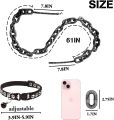 6 Ft Funny Dog Leash - Giant Plastic Chain Leash with Puppy Collar for Small Dogs, Cats, and Puppies - Black Funny Chain Dog Leash. 