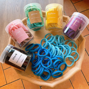 Zy Fashion 50pcs/box Korean Style Candy Color Hair Rope for Women High Elasticity Set Hair Tie Fashion Girl Hair Accessories