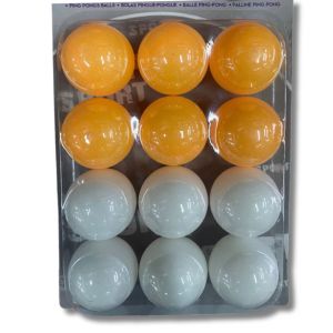 ลูกปิงปอง ลูกปิงปองสำหรับฝึกซ้อม ลูกปิงปองยกแพ็ค สีส้ม สีขาว   ปิงปอง 1แพ็ค/12ลูก (Ping pong ball)
