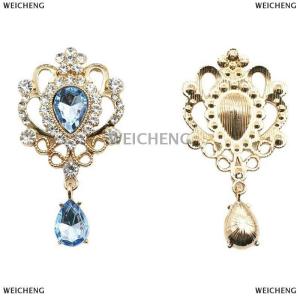 [COD] WEICHENG 32x60MM for Needlework Rhinestone Button Hair Manualidades Accessories Diy Flat back Brooch Jewelry Accessories