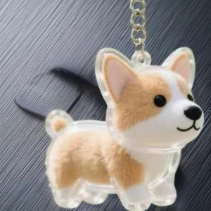 [fenggongshuode] Dog Shape Pet Hair Storage Box Transparent DIY Handmade Pet Hair Keychain Backpack Decor Accessories Souvenir Collection Gift