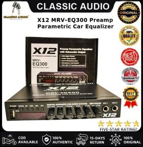 X12 MRV-EQ300 Preamp Parametric Car Equalizer with Subwoofer Output Digital Karaoke USB/TF Card and Bluetooth CLASSIC AUDIO | (ORIGINAL)