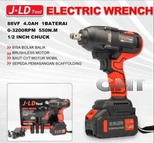 BISA COD Pembuka baut mobil torsi besar JLD 88F cordless impact wrench original dan bergaransi resmi