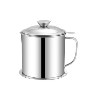 1.2L/1.8L Stainless Steel Oil Container Oil Strainer Tray Healthy Kitchen Cooking Grease Filter Oil Fat