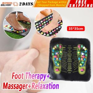 【Foot Therapy + Massager + Relaxation】Foot Massager Reflexology Walk Stone Foot Leg Pain Relieve Physiotherapy Chinese Health Care Acupressure Mat Pad Massageador Feet-Therapy-Mat