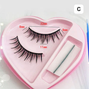 VEDO 💕COD Bulu Mata Palsu Perekat-diri Alami Ramping Tebal Perekat Lem Perekat Strip Bulu Mata Palsu
