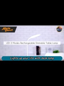 LED USB 3 Modes Dimmable Foldable Table Lamp Study Bedside Living Room Night Light Lampu Meja Sisi Katil