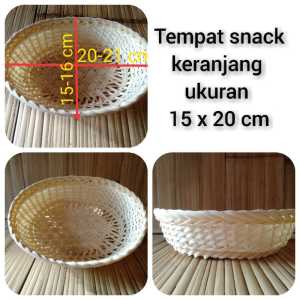 Keranjang Besar Variasi Bambu Hampers Wadah Parcel Dodol Kurma Souvenir
