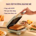 Máy Nướng Bánh Mì - Máy Kẹp Bánh Mì Mini Ép Sandwich, Rán Trứng, Làm Đồ Ăn Sáng, Nướng Thịt 2 Mặt Đa Năng Chống Dính Tốt. 