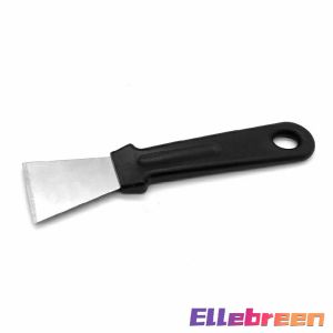 Stainless Steel Shovel Kitchen Oil Cleaning Straight Shovel Steel Putty Scraper Putty Knife for Wall Cleaning Building Black Red
