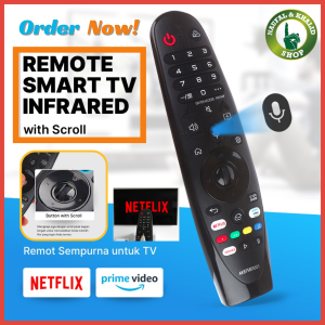 Remot TV LG Smart TV Universal dengan Tombol Scroll dan Fitur Netflix - Warna Hitam