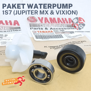PAKET (HEMAT) WATERPOMP BEARING LAHER 6000 + SEAL + KIPAS JUPITER MX / VIXION LAMA BARU / R15 / JUPITER MX KING 1S7 / SATU SET KIPAS IMPELLER RADIATOR AS GIGI WATERPUMP POMPA AIR VIKSON NEW / BEARING LAHAR NTN KOYO JAPAN WATERPAMP SEAL SIL WATERPUM YAMAHA