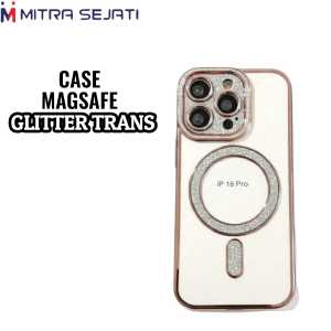 Mitra Sejati Case Magsafe Glitter Transparan Casing Handphone Bening