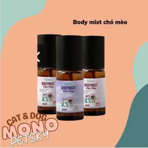 Bodymist xịt thơm khử mùi chó mèo Ecopets 20ml dưỡng da lông thơm lâu