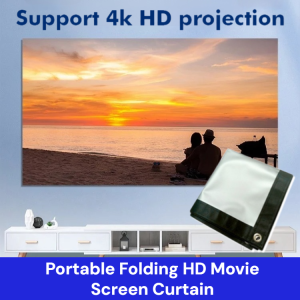 Portable Folding Outdoor HD Movie Screen Curtain Thicken Home Simple Projector Screen 100 Inches 150 Inches 16:9
