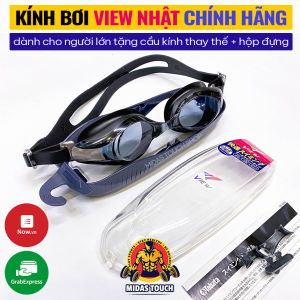Kính Bơi View Nhật V500S Cao Cấp Chính Hãng Dành Cho Người Lớn Trẻ Em Trên 12 Tuổi Tặng Kèm 2 Cầu Kính và Hộp Đựng Cao Cấp - Cam Kết Sản Phẩm Như Hình Chát Lượng Tốt Bền Đẹp
