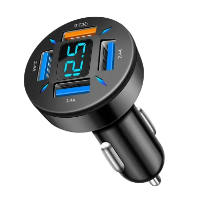 Bộ Sạc Điện Thoại Thông Minh Trên Xe Hơi DC 12V-24V 66W QC3.0 + PD 4 Cổng USB Bộ Sạc Nhanh