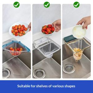 JJT Kitchen Sink Strainer Net Bag for Food Waste and Drain Protection - Reusable and Adjustable Fit for Various Sink Shapes