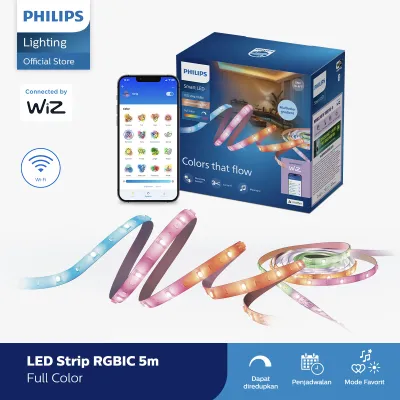Philips Lampu Smart Wifi Led Strip RGBIC 5M