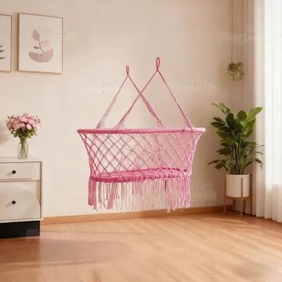 Duyan Cradle for Baby Premium Steel Frame Heavy Duty Metal Stand Indoor/Outdoor Hanging Hammock Swing to Newborn