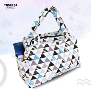 Travel Bag Tas Pakaian Multifungsi Berbahan Kanvas Motif Besar Untuk Tas Traveling Baju Mudik Jinjing Jumbo