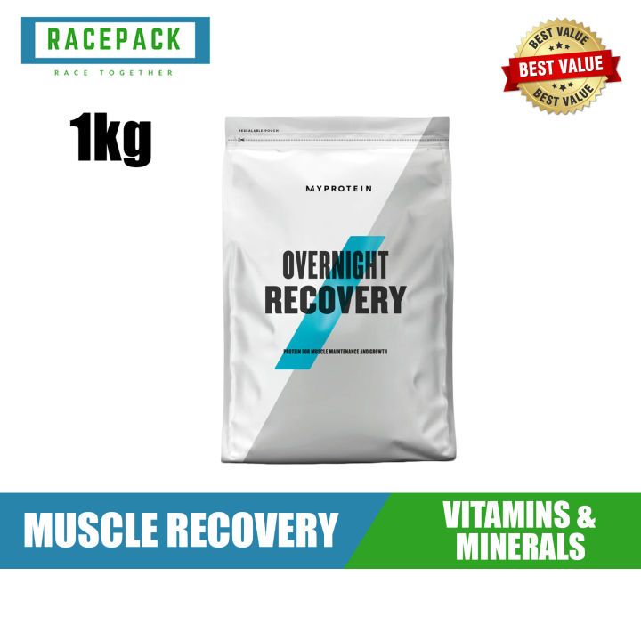 Myprotein Overnight Recovery Blend Casein Protein 1Kg Low Sugar 43g Protein Each Serving