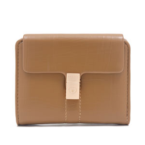 กระเป๋าสตางค์สั้นพับสามทบกระเป๋าปิ๊กแป๊กใส่เหรียญกระเป๋าสตางค์สำหรับผู้หญิงแฟชั่น