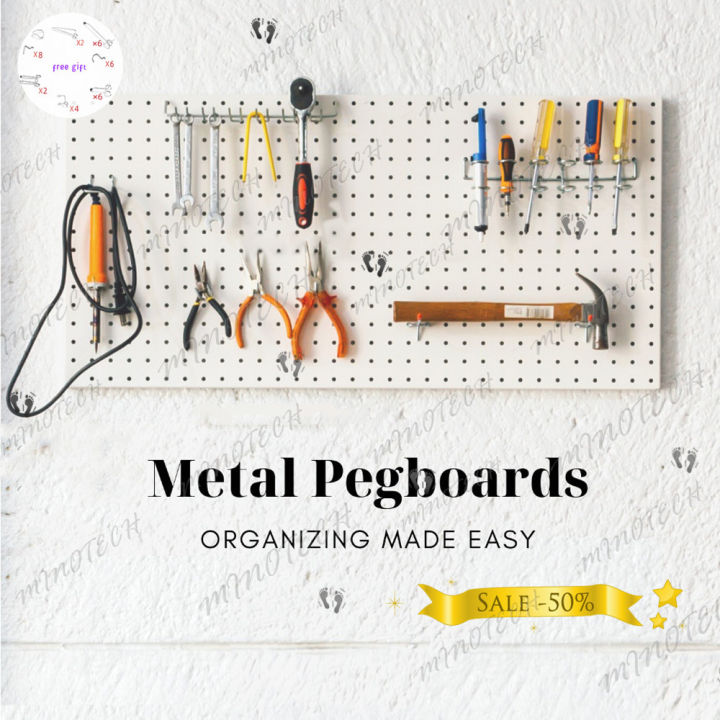 Metal Pegboard, Shelf wall hanging ,hanging wall shelf display 12x39in