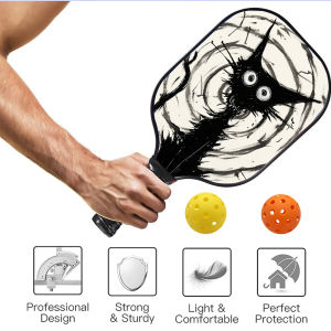 Fiberglass Pickleball Set of 1 Paddles with 2 BallsPortable Carry BagPickleball PaddlesPickleball Rackets with Comfort Grip ID 60531-154746754