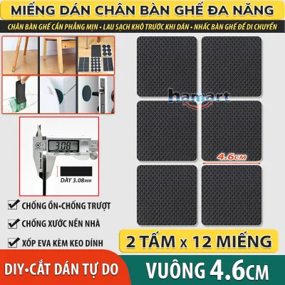 Bộ Miếng Dán Chân Bàn Ghế Chống Trượt Nhiều Kích Cỡ Bọc Lót Chân Bàn Ghế Chống Ồn Chống Xước