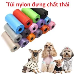 Túi nylon đựng phân chó mèo bao đựng chất thải tự phân hủy (15 túi nilon/ cuộn)