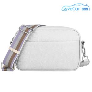 Trendy Womens Square Crossbody Bag with Wide Strap Lightweight Solid Color Shoulder Bag for Casual Events