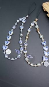 [Original] CASETIFY New Starbucks Limited Edition Blue and White Porcelain Phone Chain Christmas Valentines Day Couple Bag Strap Pendant