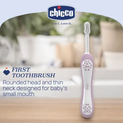 Chicco Baby Toothbrush - Lilac for baby 6 to 36 months baby toothbrush for girls