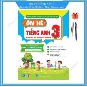 Sách - Ôn Hè Tiếng Anh Lớp 3 - Dành cho học sinh lớp 3 lên 4 (1 cuốn) - Có Video bài giảng - Tặng 1 bộ bút bay mực