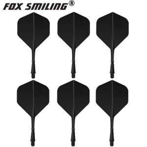 Fox Smiling 6pcs Professional Dart Flights 2BA Screw Soft In-one Dart Flight Durable Anti-fall