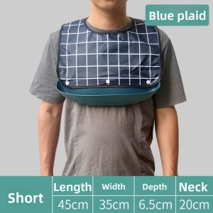 NOBLELYN Waterproof Adult Bib Dirt Resistant S/M/L Elder Mealtime Bib Portable Adjustable Adult Cover Dinning Aid