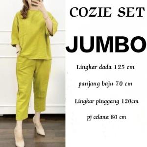 COZIE ONE SET JOMBO setelan wanita TERBARU XXXLone set KATUN Linen premium  TERLAKU TERLARIS kekian  one set murah termurah kekinian cocok untuk segala musim